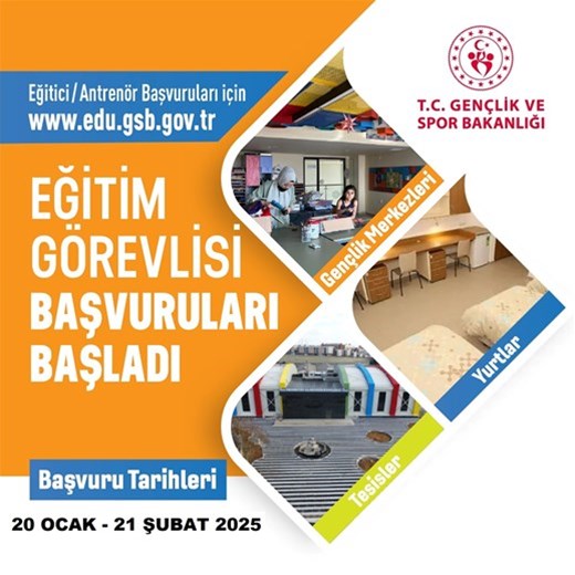 EĞİTİM GÖREVLİSİ BAŞVURULARI BAŞLIYOR